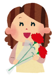 母の日に花を贈る
