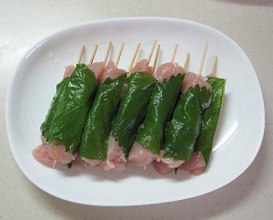 鶏ささみの大葉まき